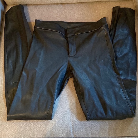 Yigal Azrouel Leather Pants - Black Size 0 13”W x 36”L - Mint - Picture 2 of 10
